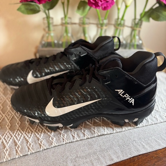Nike Alpha Menace 2 Shark Football Cleats Size 11W  BV0146-001. Black/White - Picture 2 of 10